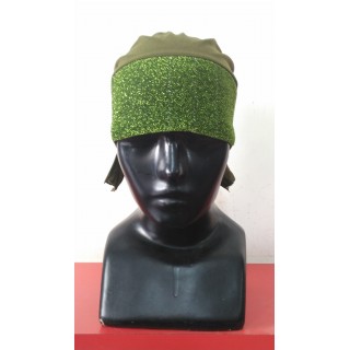 Glitter Hijab Bonnet Cap-Green